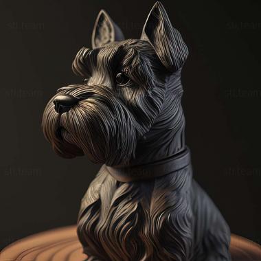 3D model Zwergschnauzer dog (STL)